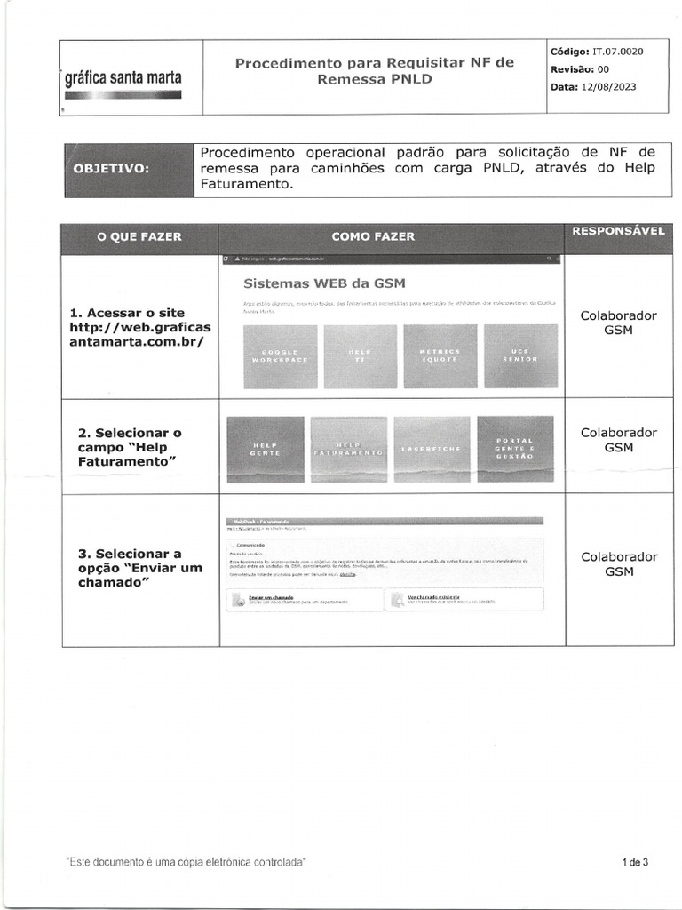 Requisitar NF de Remessa PNLD | PDF