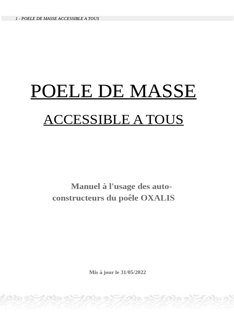 Support de formation poel de masse juillet 2022 pdf