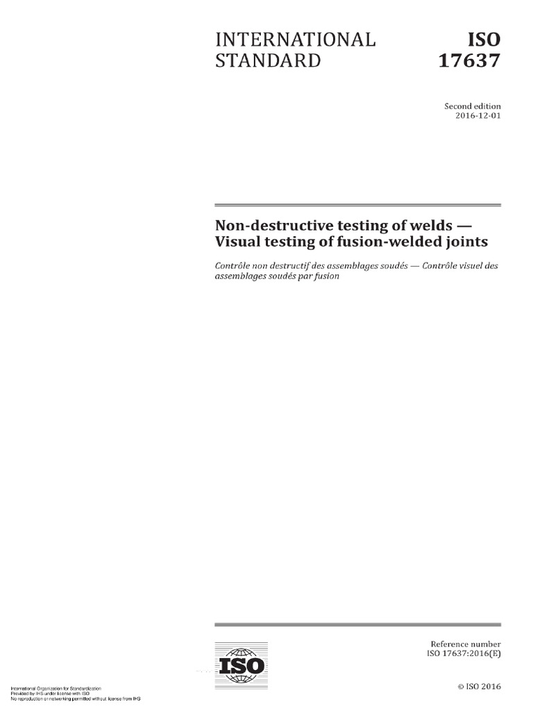 Iso17637 2016 | PDF
