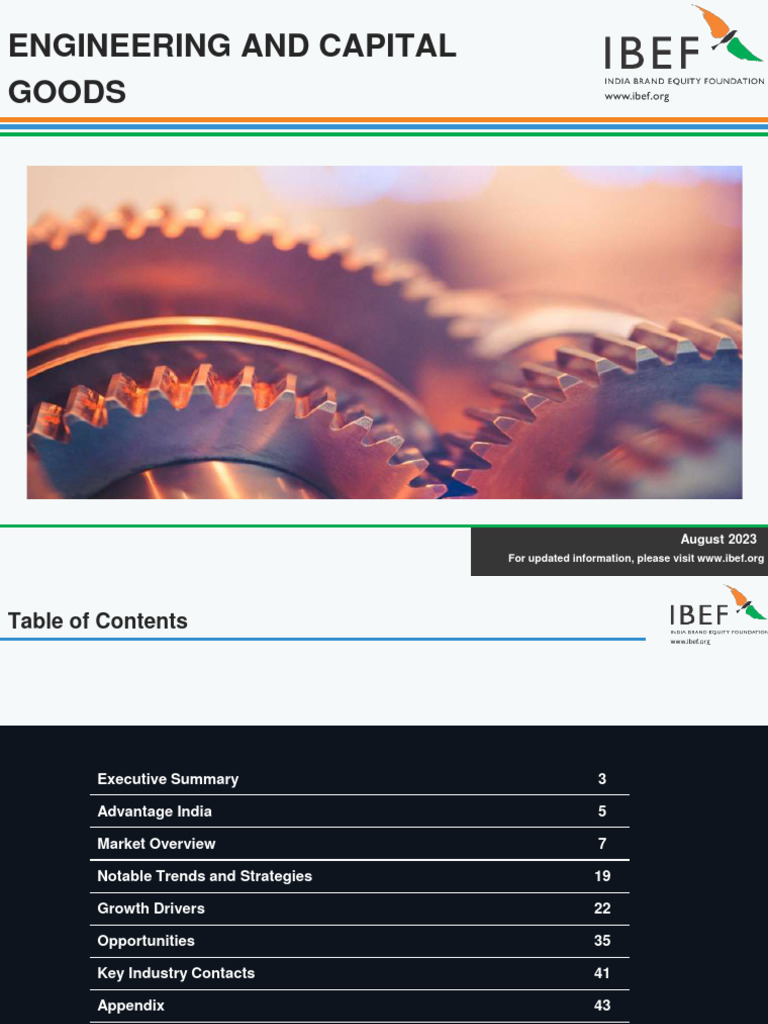 Engineering and Capital Goods Overview | PDF | Textiles | Secondary ...
