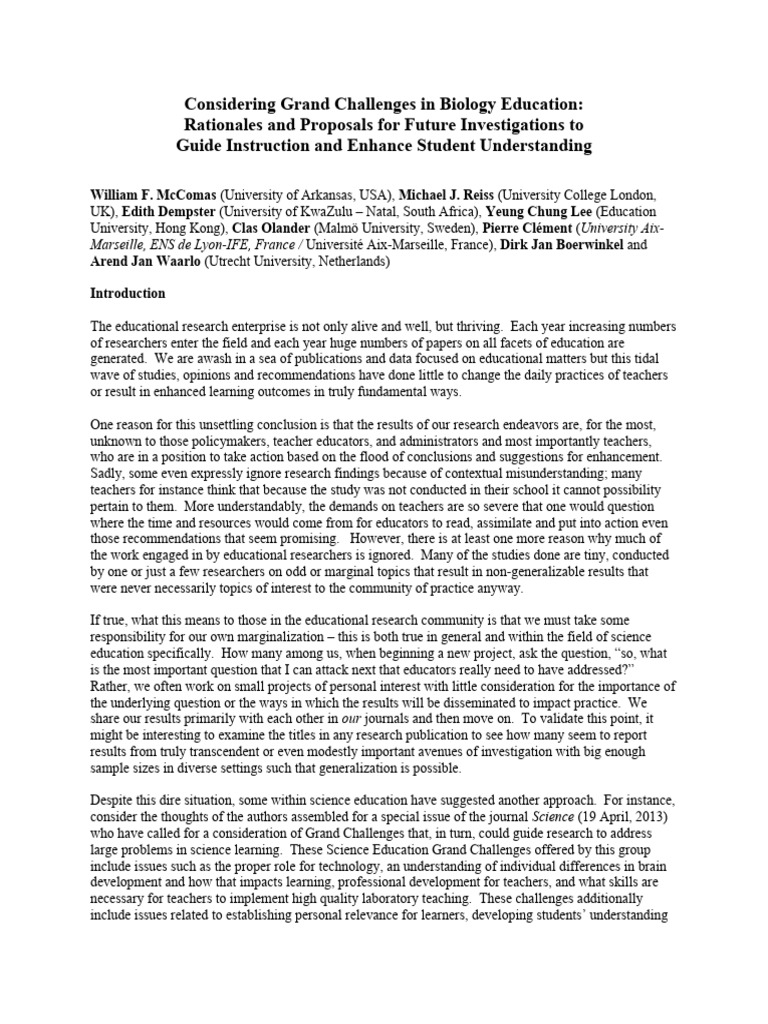grand-challenges-in-biology-education-pdf-science-education-teachers