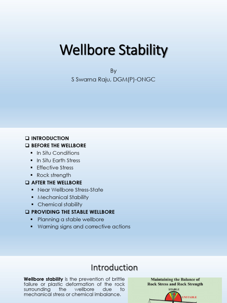 Unit 3 Wellbore Stability Download Free Pdf Stress Mechanics