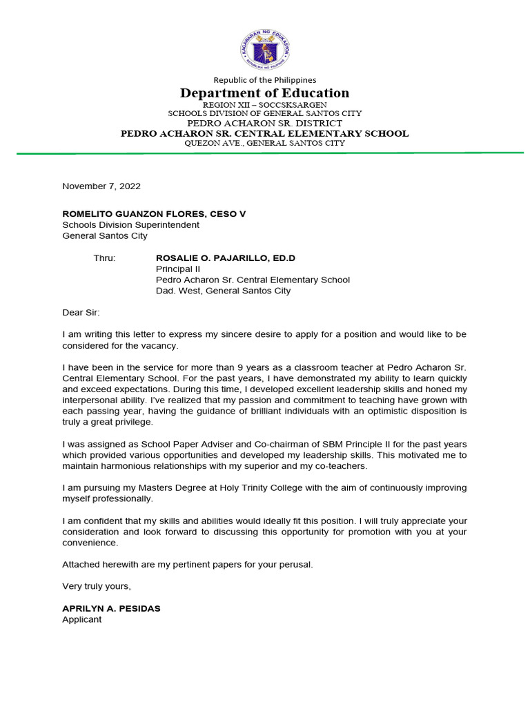 Pertinent Letter | PDF | Career & Growth | Social Science