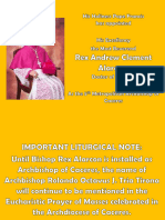 Rex Andrew Clement Alarcon,: His Holiness Pope Francis Has Appointed His Excellency The Most Reverend