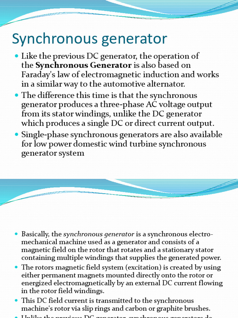 Synchronous Generators for Wind Turbines | PDF | Rectifier | Electric ...