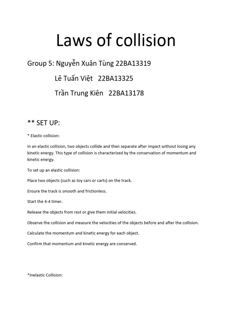 Laws of collision group 5 practical physics 1 21 2 2024 pdf
