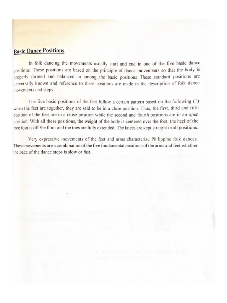 Basic Dance Positions | PDF