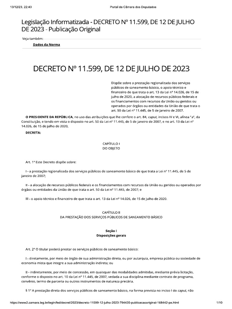 Decreto 11599 de 2023 | PDF