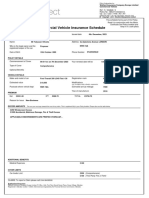 Commercial Vehicle Insurance Schedule: E.G. To Engine, Body, Wheels, Suspension