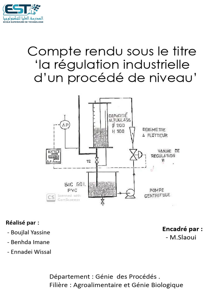 Régulation PID d'un procédé industriel | PDF | Régulation | Automatisation
