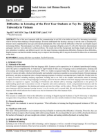 Difficulties in Listening of The First Year Students at Tay Do University in Vietnam