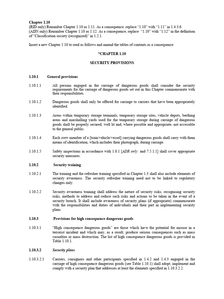 High Consequences Dangerous Goods | PDF | Dangerous Goods | Risk