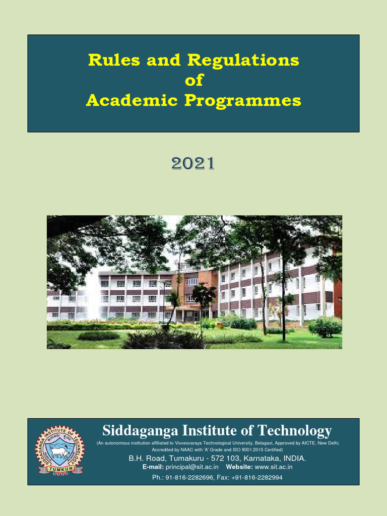 SIT Rules & Regulations 2021 | PDF | Academic Term | Academia