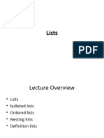 Lecture 3 Lists
