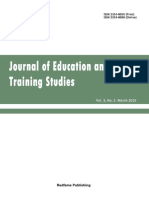 Journal of Education and Training Studie