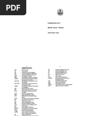 Establishment List Ips Officers Tamil Nadu Cadre Tamil Nadu Law Enforcement
