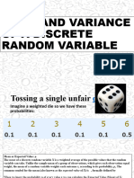 Mean Variance and SD of A Discrete Random Variable