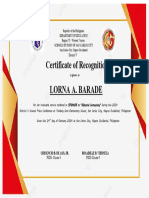 LORNA Certificate
