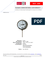 Fiche Technique Thermometre Bi Metallique A Cadran Inox Radial d100 Plongeur 77