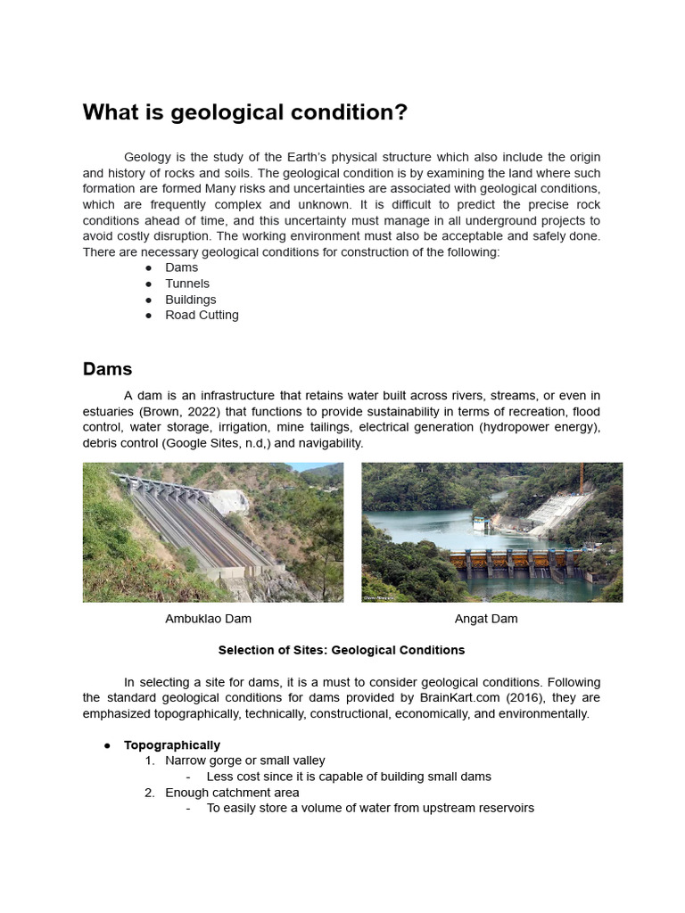 Essential Geological Conditions for Construction | PDF