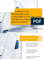 The Impact of Bloggers and Vloggers in Increasing Tourists Among Local Destinations