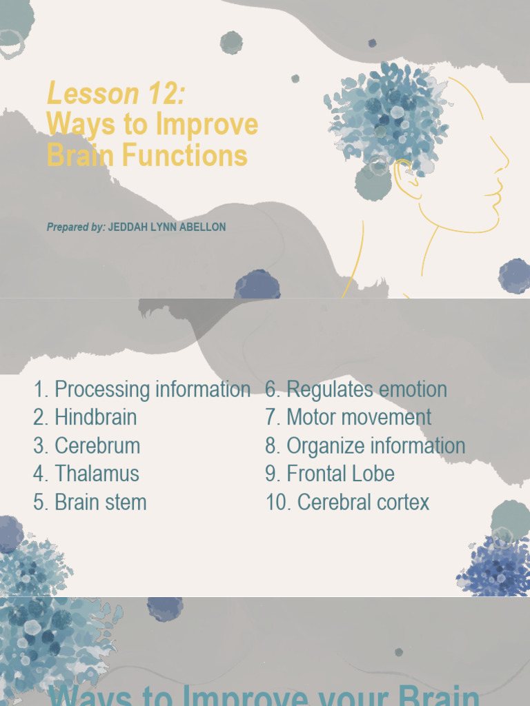 Improve Brain Function Techniques | PDF