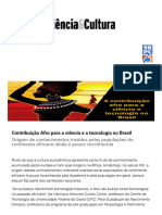 Transversal Contribuição Afro para A Ciência e A Tecnologia No Brasil - Revista
