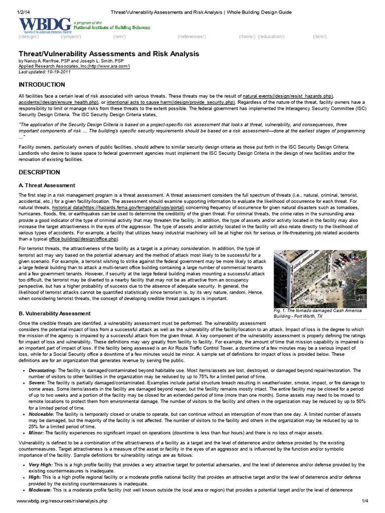 Threat and Vulnerability Assessment Guide | PDF
