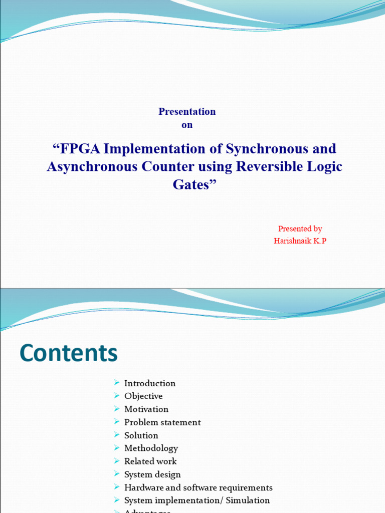FPGA Reversible Logic Counters Design | PDF | Logic Gate | Electronic ...