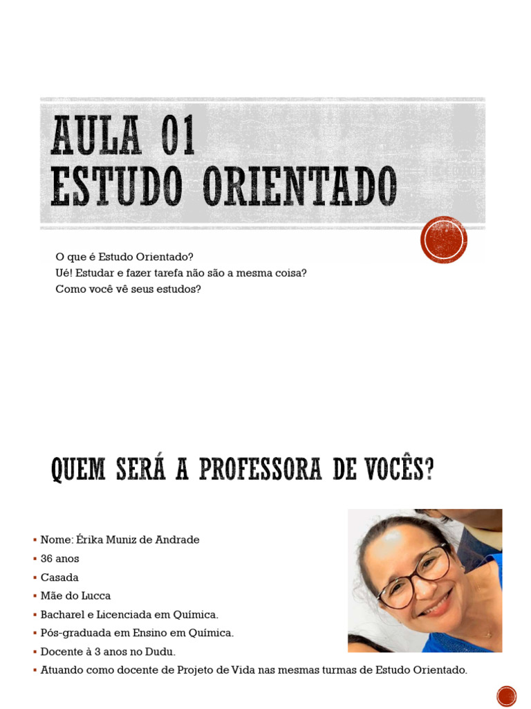 Aula 01 - Estudo Orientado | PDF