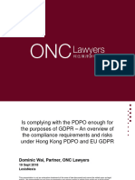 Hong Kong PDPO and EU GDPR