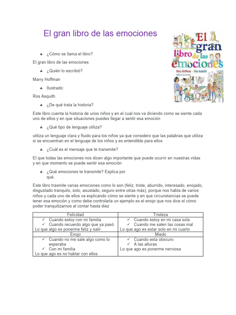 El Gran Libro de Las Emociones | PDF