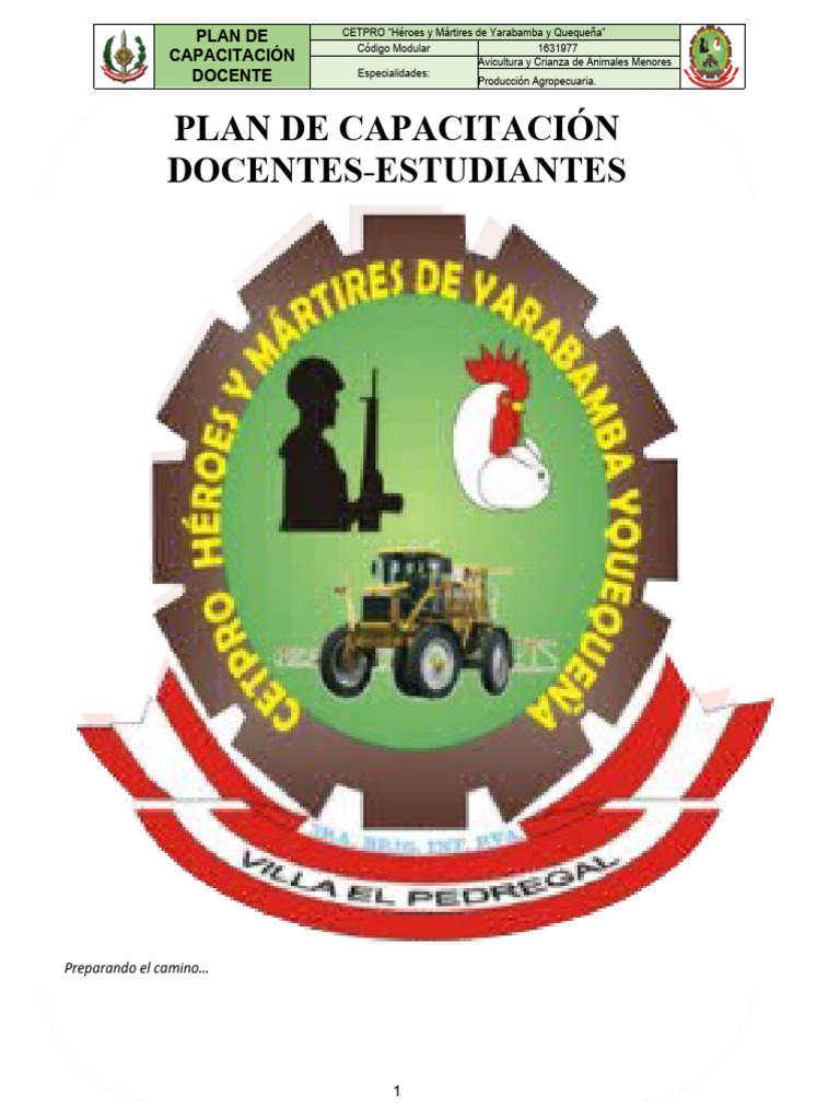 Plan de Capacitacion Estudiante HMYQ 2023 | PDF
