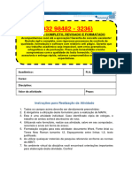 Resolução - (032 98482 - 3236) - M.A.P.A - Unicesumar - Química Analítica e Instrumental - 51 - 2024