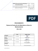 PR-CC-09 Plantas de Producción de Materiales en Obras de Mantenimiento