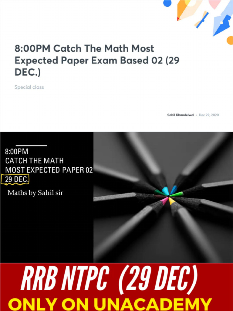 00PM+Catch+The+Math+Most+Expected+Paper+Exam+Based+02+ (29+DEC) | PDF