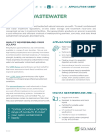 Water Wastewater Treatment Application Sheet