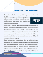 What Is Corporate Team Building