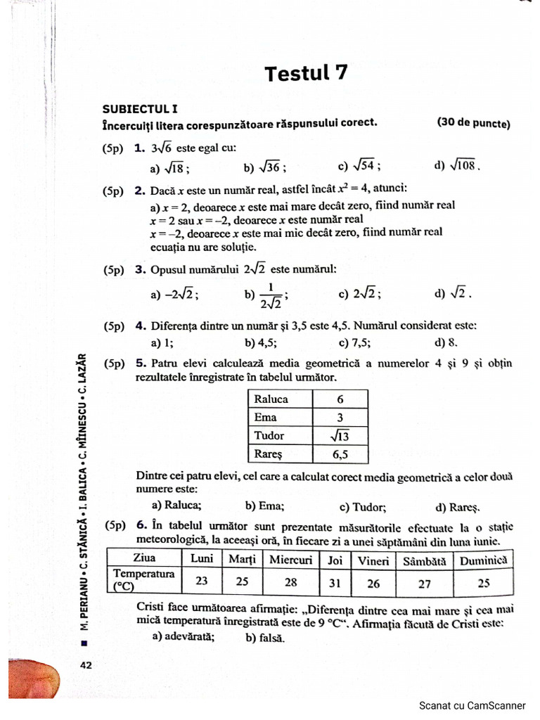 Test 7 cls7 | PDF