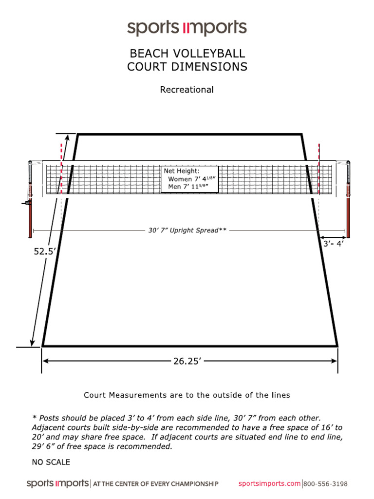 Beach Volleyball Court Dimensions PDF