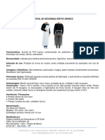 Especificação Técnica - Avental de Segurança em PVC Branco