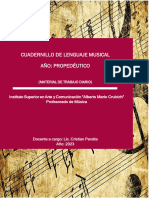 Cuadernillo Lenguaje Musical Ingreso 2023