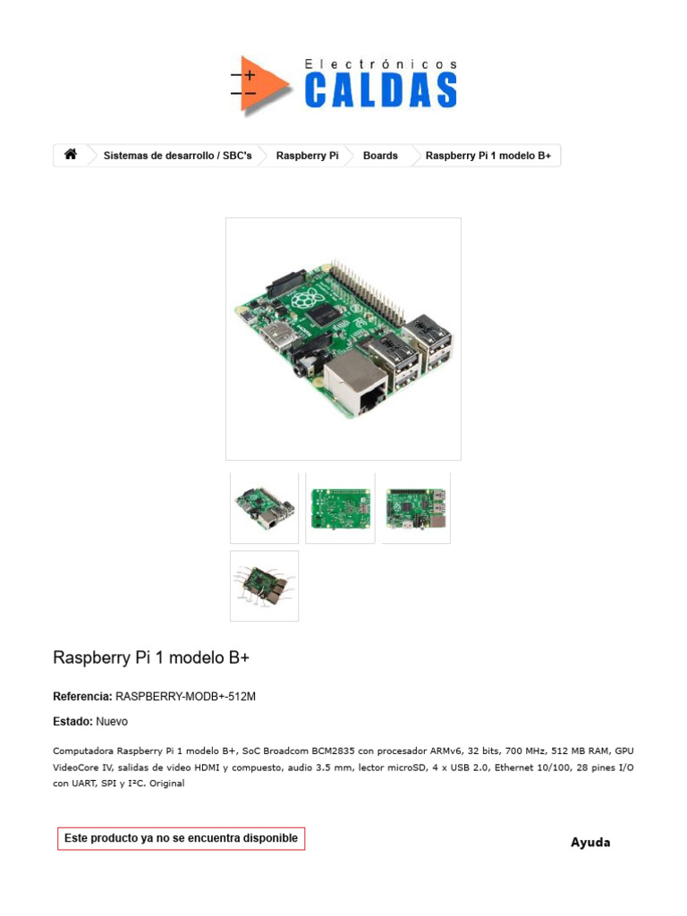 Raspberry Pi 1 Modelo B+ (Raspberry Pi Model B+) | PDF