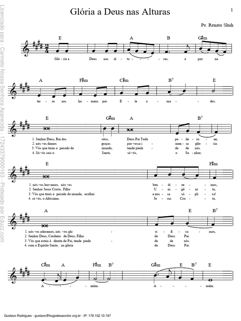 64 Gloria A Deus Nas Alturas | PDF