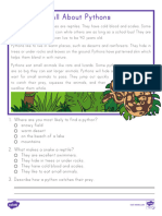 Pythons Differentiated Reading Comprehension Activity