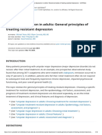 Unipolar Depression in Adults - General Principles of Treating Resistant Depression - UpToDate