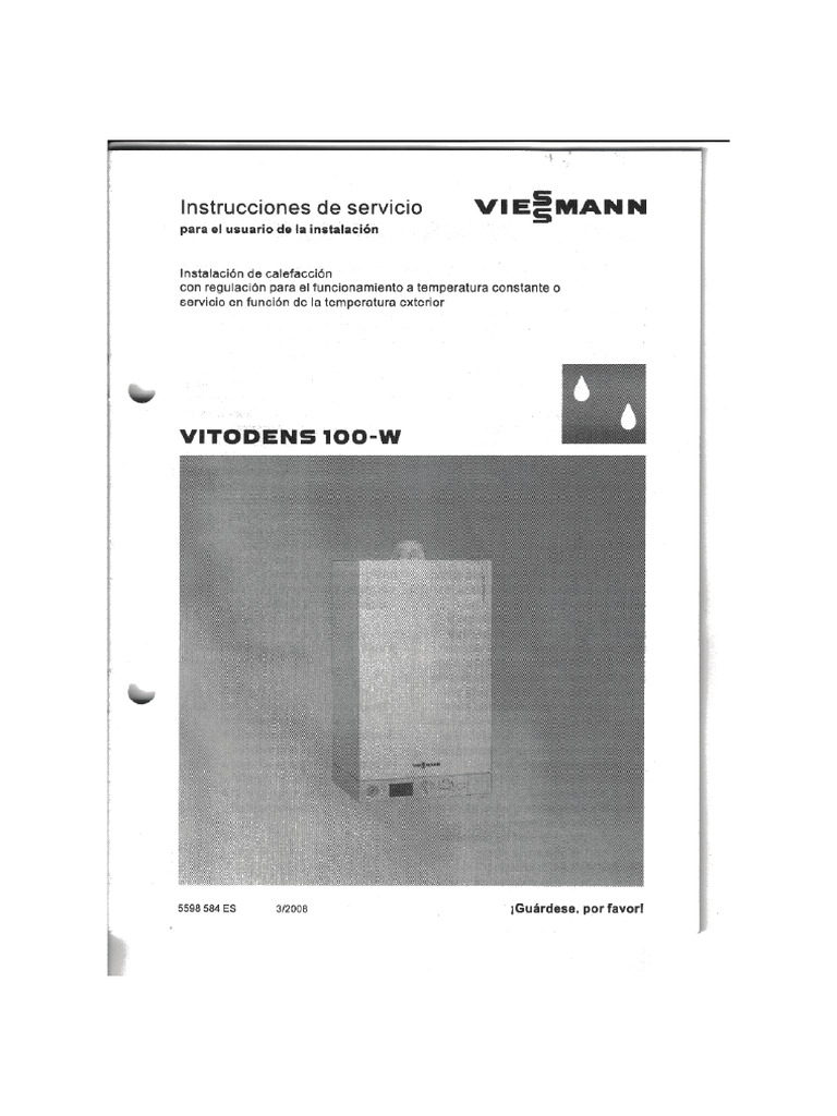 Viessmann Vitodens 100W Instrucciones de Servicio PDF — free download