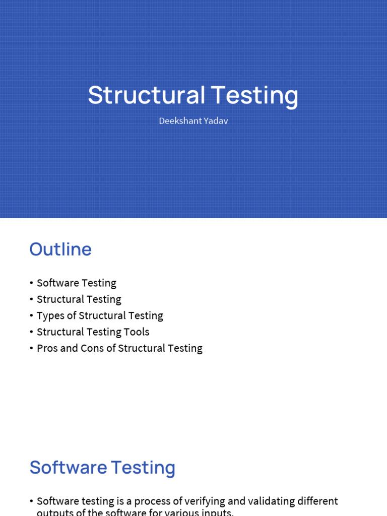 Structural Testing | PDF