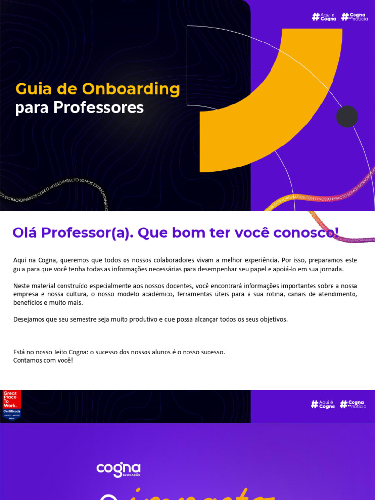 Guia De Onboarding Para Professores Download Grátis Pdf Aprendizado