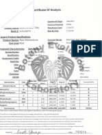 Certificate of Analysis